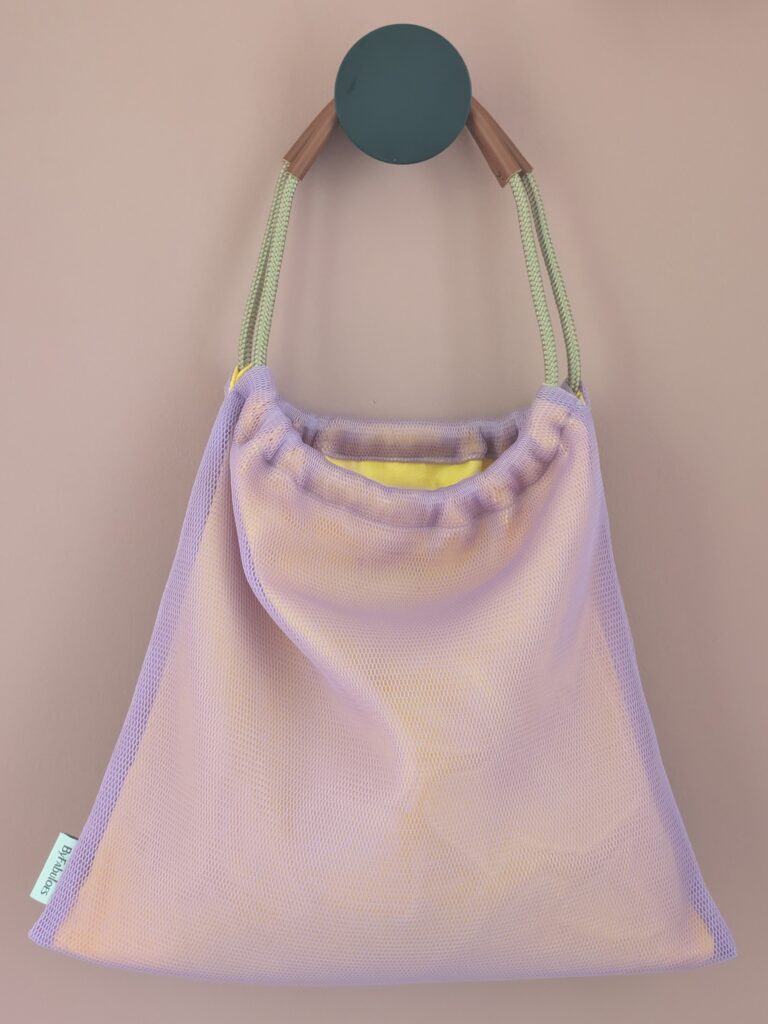 Tas-3dmesh-lila-geel-hang-open