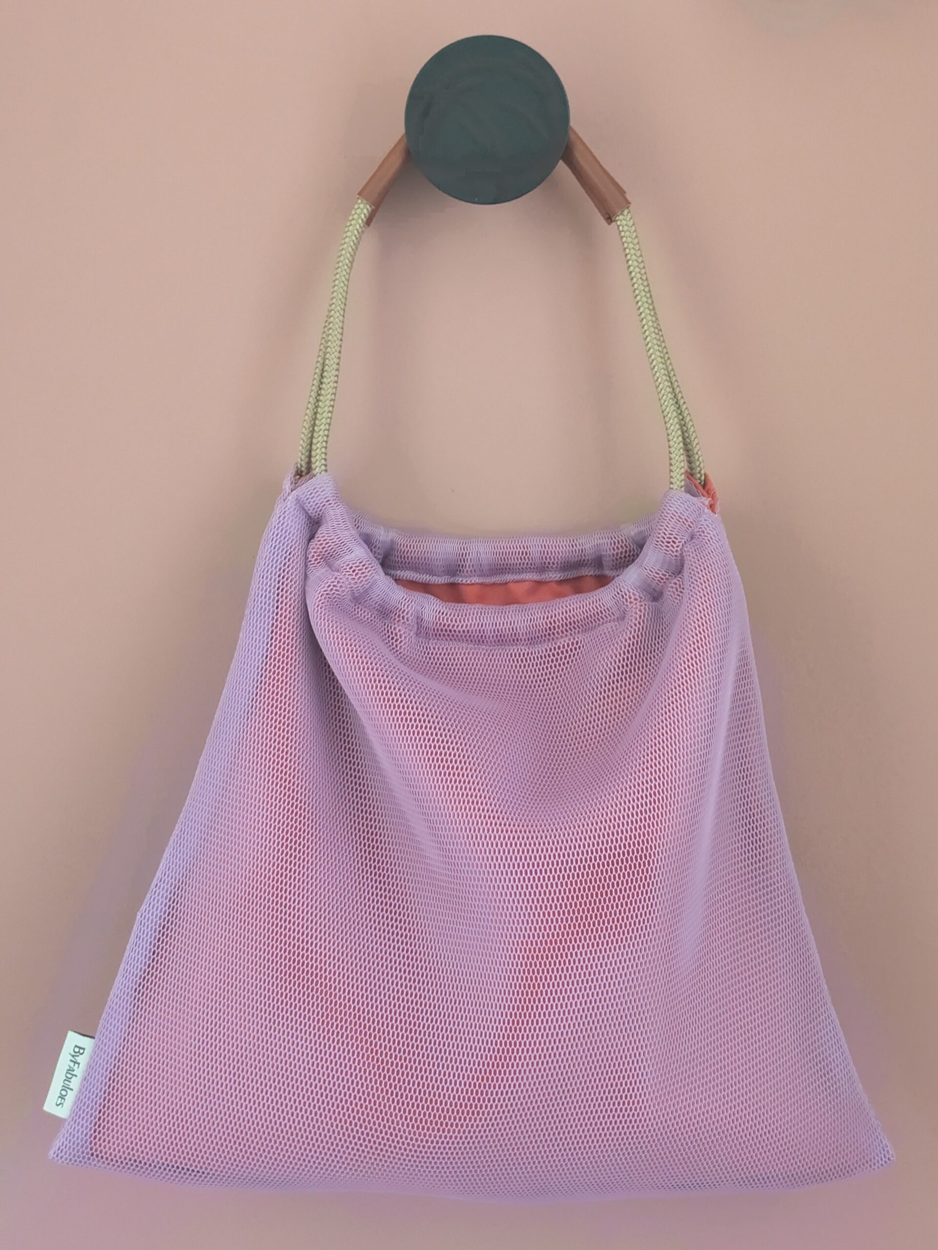 Tas-3dmesh-lila-oranje-hang-open